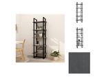 Vidaxl Libreria 5 Scomparti Grigio 60X30X175 Cm In Legno Di Pino Massiccio - Librerie E Scaffalature
