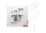 Vidaxl Scaffale A Cubo Bianco 80X15X78,5 Cm In Legno - Mensole A Muro