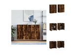 Vidaxl Armadi A Muro 2 Pz. Rovere Fumé 69,5X34X90 Cm - Credenze