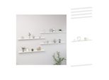 Vidaxl Mensole Da Parete 4 Pz. Bianco Lucido 115X9X3 Cm - Mensole Da Parete