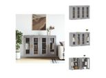 Vidaxl Armadi A Muro 2 Pezzi. Materiale In Legno Grigio Sonoma - Credenze