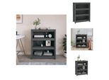 Vidaxl Libreria Grigia 80X35X97 Cm In Legno Di Pino Massiccio - Librerie E Scaffali