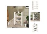 Vidaxl Libreria/Divisorio Bianco 80X25X125 Cm In Legno Di Pino Massiccio - Librerie E Scaffalature