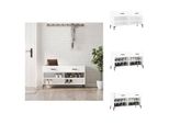 Vidaxl Panca Per Scarpe Bianca Lucida 102X35X55 Cm In Legno - Scarpiere E Armadietti