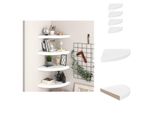 Vidaxl Mensole Galleggianti Ad Angolo 4 Pz. Mdf Bianco Lucido 35X35X3,8 Cm - Mensole A Muro