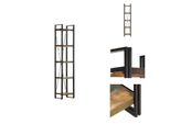 Vidaxl Libreria A 5 Scomparti 40X30X180 Cm In Legno Massiccio Antico - Librerie & Librerie