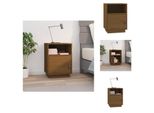 Vidaxl Comodino Marrone Miele 40X34X55 Cm In Legno Di Pino Massiccio - Comodini