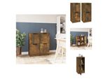 Vidaxl Credenze 2 Pz. Rovere Affumicato 30X30X70 Cm Materiale A Base Di Legno - Credenze
