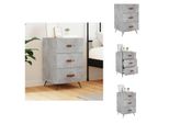 Vidaxl Comodino Grigio Cemento 40X40X66 Cm Materiale Legno - Comodini