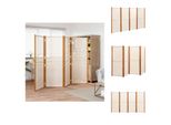 Vidaxl Divisorio 4 Pezzi Bianco Panna 280X180 Cm - Divisori Per Ambienti
