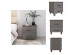 Vidaxl Comodino Hamar Grigio Chiaro 40X35X44,5 Cm In Legno Di Pino Massiccio - Comodini