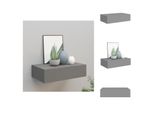 Vidaxl Mensola A Muro Con Cassetto Grigio 40X23,5X10 Cm Mdf - Mensole A Muro