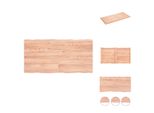 Vidaxl Piano Da Tavolo 120X60X(2-4) Cm In Legno Massiccio Trattato Bordo Albero - Piani Da Tavolo