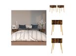 Vidaxl Comodini 2 Pz. Rovere Fumé 40X40X56 Cm Materiale A Base Di Legno - Comodini