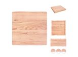 Vidaxl Piano Da Tavolo 60X60X(2-6) Cm In Legno Massiccio Trattato Bordo Albero - Piani Da Tavolo