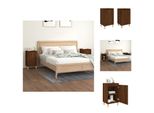 Vidaxl Comodini 2 Pz. Materiale In Legno Effetto Rovere Marrone 40X35X70 Cm - Comodini