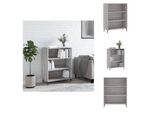 Vidaxl Armadio A Ripiani Grigio Sonoma 69,5X32,5X90 Cm In Legno - Credenze