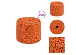 Vidaxl Corda Per Barca Arancione 6 Mm 25 M Polipropilene - Corde
