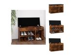 Vidaxl Panca Per Scarpe Con Cuscino In Rovere Fumé 80X30X47 Cm Materiale A Base Di Legno - Scarpiere E Armadietti