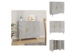 Vidaxl Credenza Grigio Cemento 90X34X80 Cm Materiale Legno - Credenze