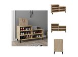 Vidaxl Portascarpe In Rovere Sonoma 102X36X60 Cm Materiale A Base Di Legno - Portascarpe E Armadietti