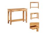 Vidaxl Tavolino 100X40X76 Cm In Legno Massiccio Di Acacia - Tavolini