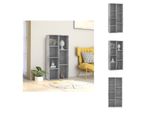 Vidaxl Libreria Grigio Cemento 50X25X106 Cm In Legno - Librerie E Scaffalature