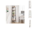 Vidaxl Scaffale Ad Angolo Con 4 Ripiani Marrone Chiaro E Nero 45,5X31,5X150 Cm - Librerie E Scaffali