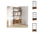 Vidaxl Scaffale Con 5 Ripiani E Armadio 80X40X163 Cm In Acciaio A Base Di Legno - Librerie E Scaffali