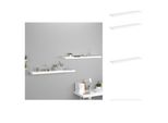 Vidaxl Mensole Galleggianti 2 Pz. Bianco 120X23,5X3,8 Cm Mdf - Mensole A Muro