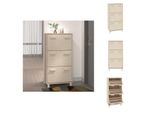 Vidaxl Scarpiera Hamar Marrone Miele 59,5X35X117 Cm In Legno Di Pino Massiccio - Scarpiere E Armadietti