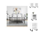 Vidaxl Comodini 2 Pz. Bianco 40X30X50 Cm Materiale A Base Di Legno - Comodini