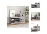 Vidaxl Scarpiera Grigio Sonoma 100X42X60 Cm Materiale A Base Di Legno - Scarpiere E Armadietti