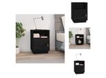 Vidaxl Comodino Nero 40X34X55 Cm In Legno Di Pino Massiccio - Comodini