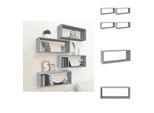 Vidaxl Mensole A Cubo 4 Pz. Grigio Sonoma 60X15X23 Cm Materiale A Base Di Legno - Mensole A Muro