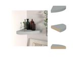 Vidaxl Mensola Galleggiante Angolare Grigia 25X25X3,8 Cm In Mdf - Mensole A Muro
