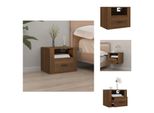 Vidaxl Comodino A Parete Effetto Rovere Marrone 50X36X40 Cm - Comodini