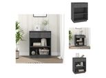 Vidaxl Credenza Grigia 60X34X75 Cm In Legno Di Pino Massiccio - Credenze