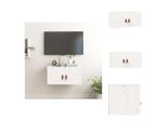Vidaxl Armadio A Muro Bianco 60X30X30 Cm In Legno Di Pino Massiccio - Mensole A Muro