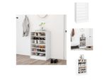 Vidaxl Scarpiera Bianca 60X35X92 Cm In Legno - Scarpiere & Armadietti