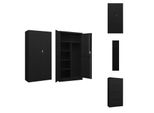 Vidaxl Armadietto Nero 90X40X180 Cm In Acciaio - Armadietti Per Archiviazione