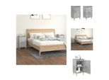 Vidaxl Comodini 2 Pz. Grigio Cemento 40X35X70 Cm Materiale A Base Di Legno - Comodini