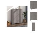 Vidaxl Scarpiera Hamar Grigio Chiaro 85X40X108 Cm In Legno Di Pino Massiccio - Scarpiere E Armadietti
