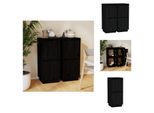 Vidaxl Credenze 2 Pezzi Nero 31,5X34X75 Cm In Legno Di Pino Massiccio - Credenze