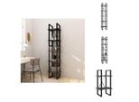 Vidaxl Libreria 5 Scomparti Grigio 40X30X175 Cm In Legno Di Pino Massiccio - Librerie E Scaffalature