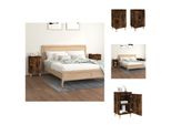 Vidaxl Comodini 2 Pz. Rovere Fumé 40X35X70 Cm Materiale A Base Di Legno - Comodini