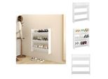 Vidaxl Scarpiera A Muro Bianca 80X18X90 Cm In Legno - Scarpiere E Armadietti