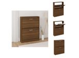 Vidaxl Scarpiera Marrone Look Rovere 59X17X81 Cm Materiale Legno - Scarpiere E Armadietti