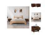 Vidaxl Comodini 2 Pz. Rovere Fumé 50X46X50 Cm Materiale A Base Di Legno - Comodini