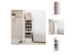 Vidaxl Scarpiera Bianca 32X35X92 Cm In Legno - Portascarpe E Armadietti